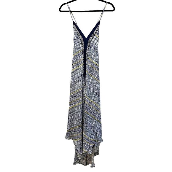 ASTR The Label Navy Multi Medallion Coastal Beach Tie Back Maxi Dress NWT Sz M - Picture 1 of 11